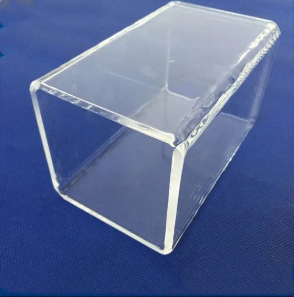 High quality square clear quartz glass tube 38*30