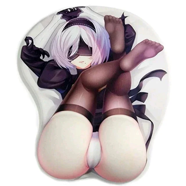 

Hot Sell 3D wrist rest Mousepad NieR Automata 2B Three-dimensional Wristband Anime Sexy Girl Non-Slip Mouse Pad Size 26*22cm