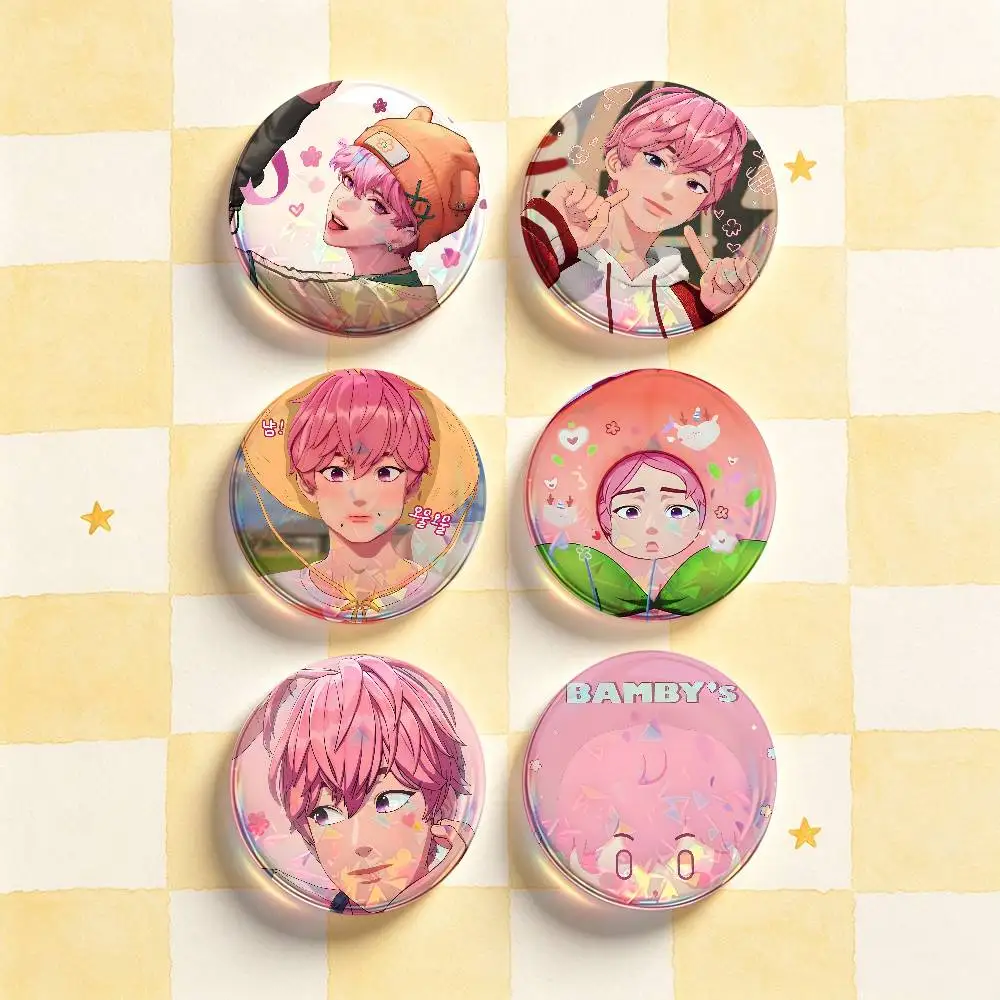 P-PLAVE B-Bamby Badges Round Nijigen Otaku Culture IP peripheral products 58mm 44mm 32mm 75mm 25mm Mini