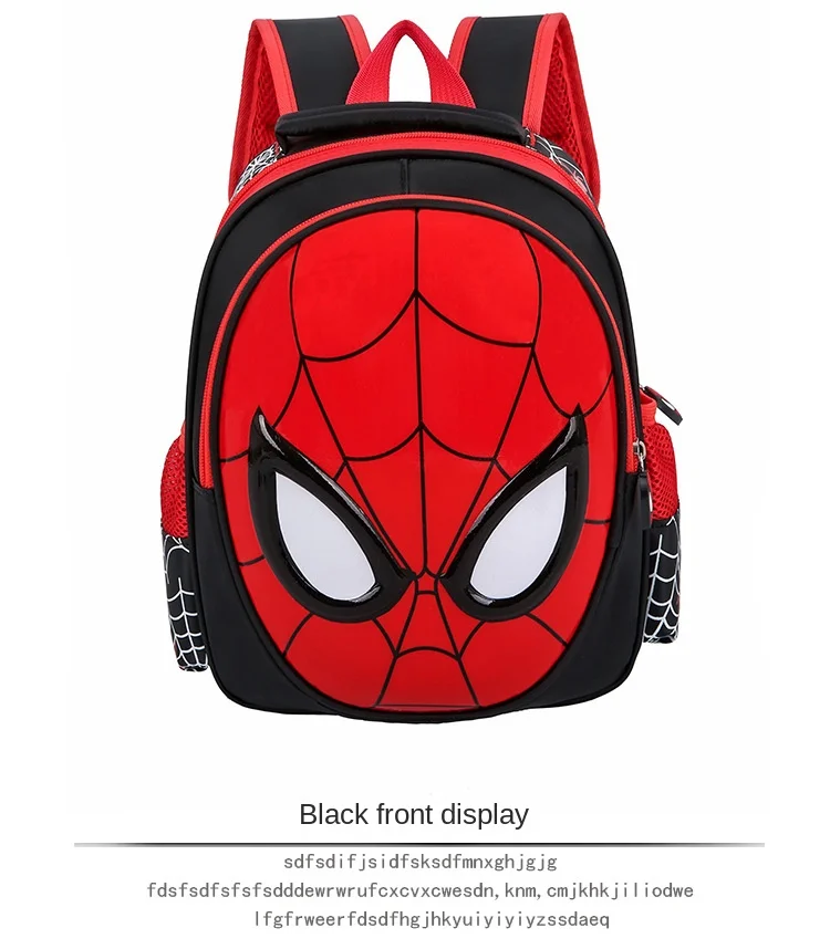 Marvel Boy Kindergarten Backpack Age 3-8 Years Spider Man Sudent Shoulder School Bag Large Capacity Light Kids Gifts Mochilas