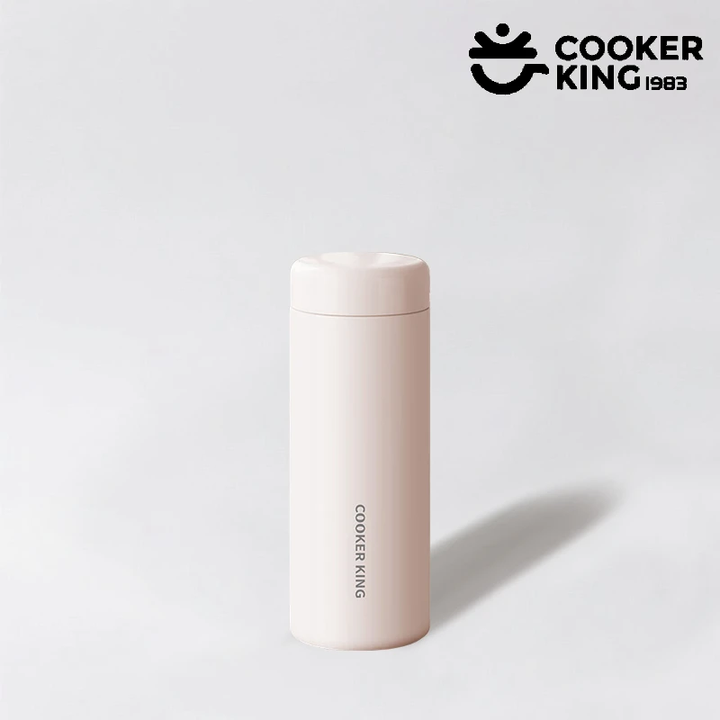 COOKER KING 360 ml minimalistische Thermoskanne aus Edelstahl 316, PP, modischer Mini-Isolierbecher, Wasserflasche, exquisites Geschenk für Mädchen