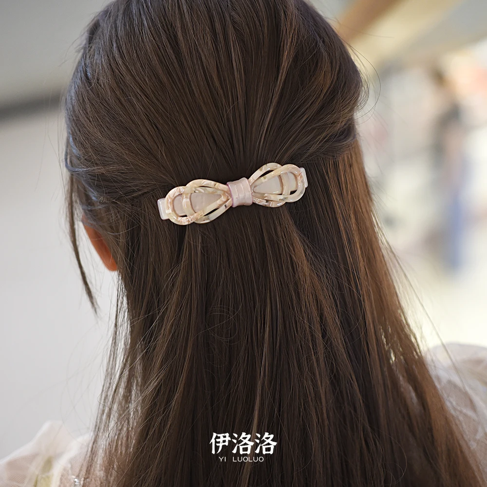 Women Headwear Middle Size Cute Hair Clip Fashion Hair Barrette Acetate Bow Hair Accessories For Women