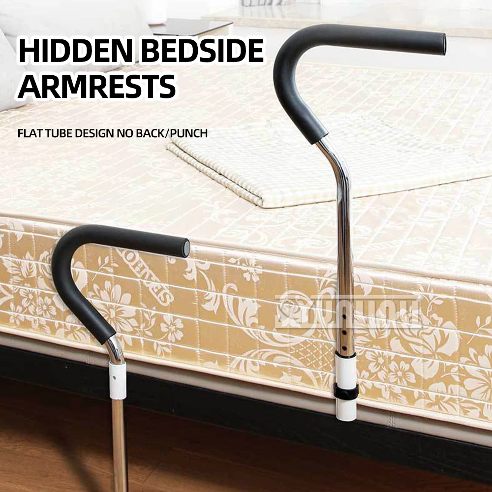 Hidden Bedside Handrail for Elderly Bed Guardrail for Added Safety