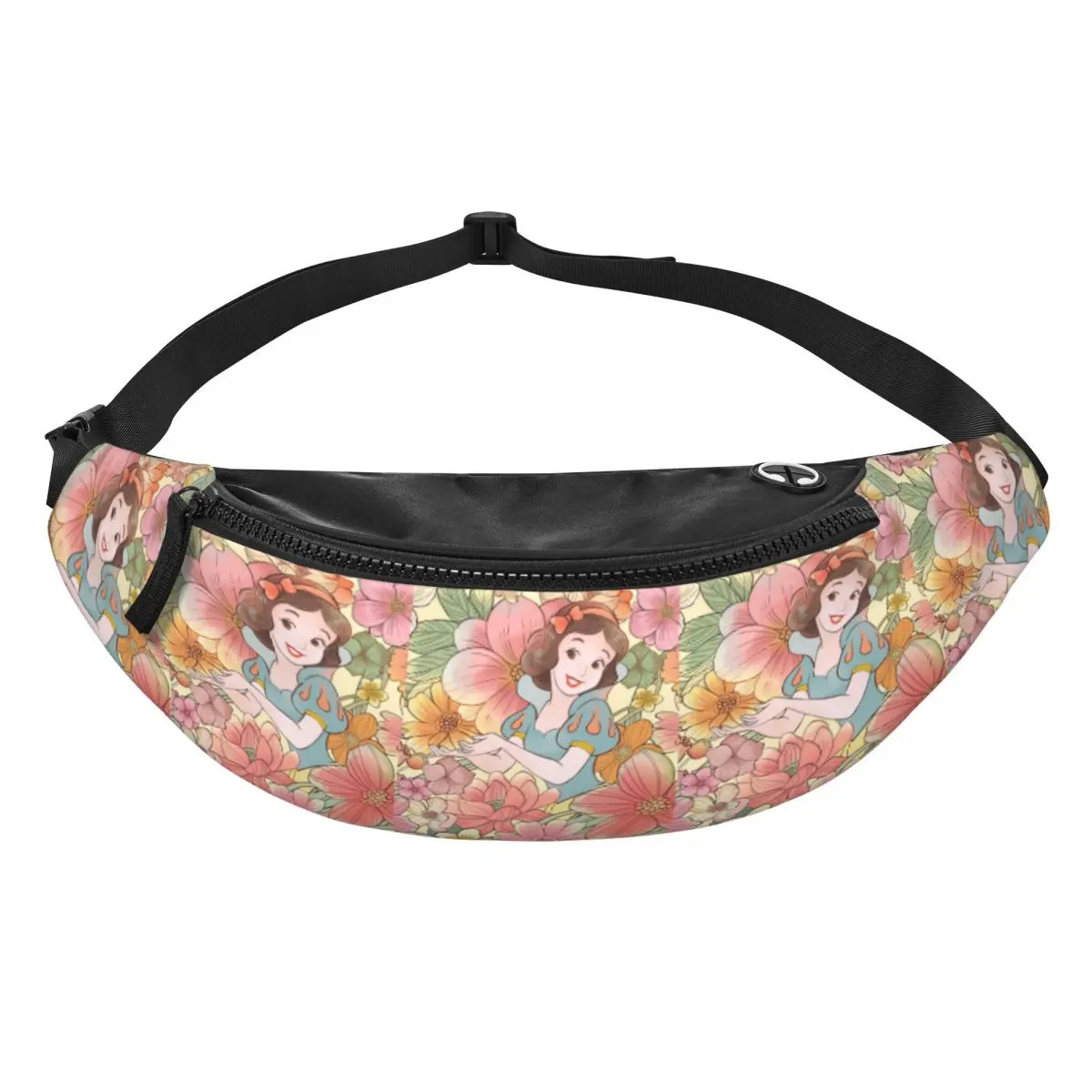 

Custom Snow White And Anime The Seven Dwarfs Fanny Pack Women Men Crossbody Waist Bag for Running Phone Money Pouch