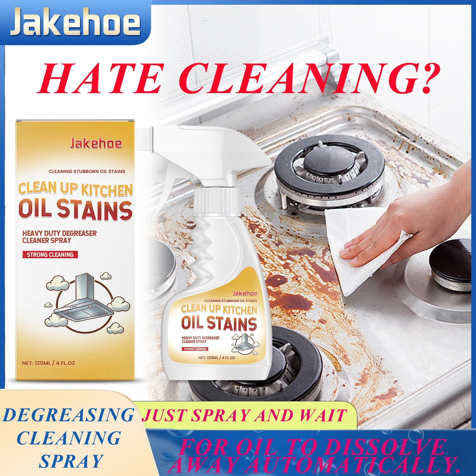 Commercial Kitchen Grease Cleaner - Jakehoe 120ml Środek do Usuwania Tłuszczu