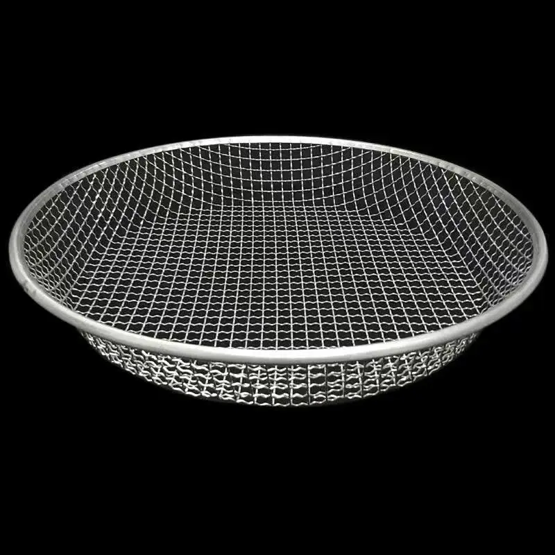 1pc 13.78 Inch Round Stainless Steel Soil Sifter Dual Mesh Garden Sieve Tool For Separating Soil Rocks Compost Sawdust