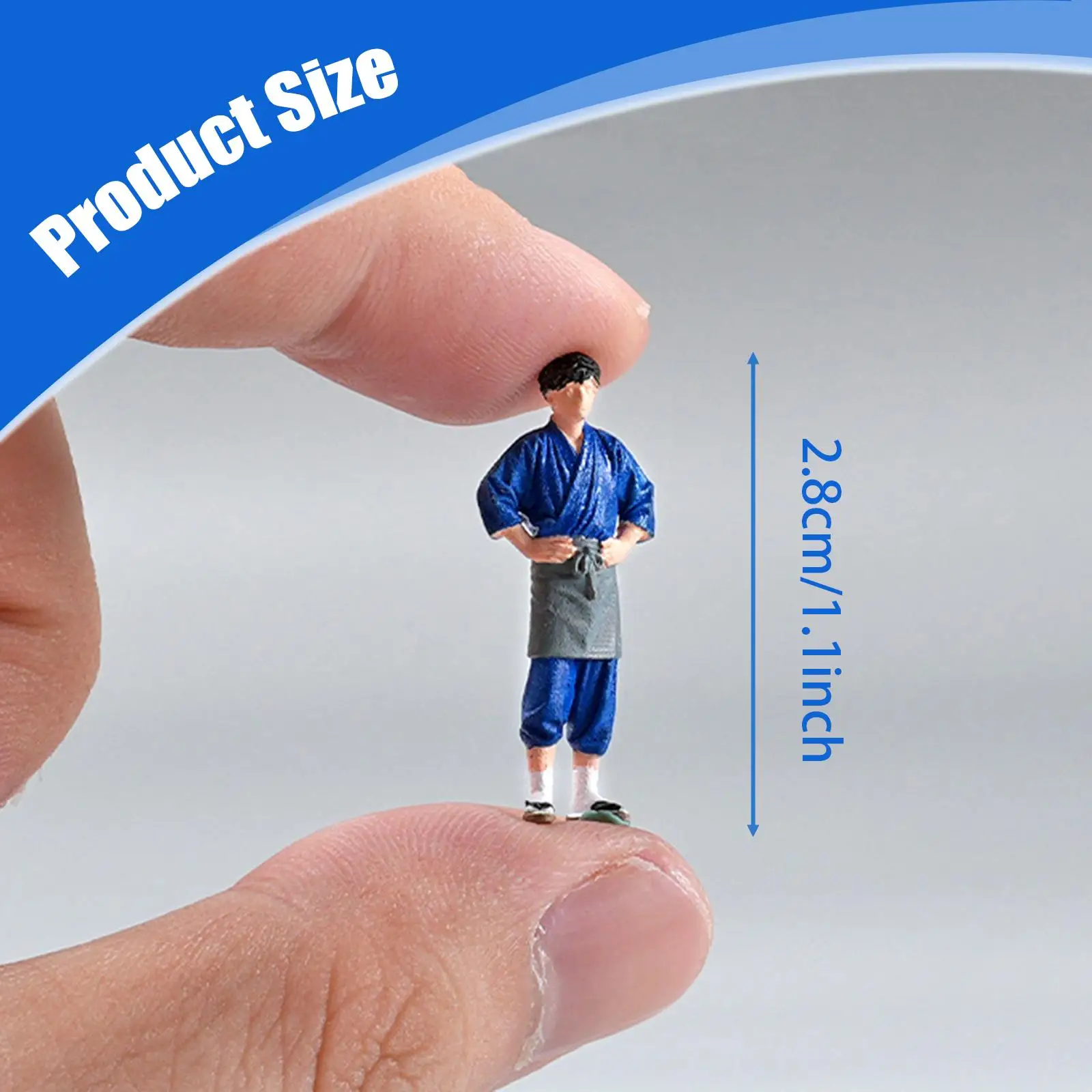 1:64 Figuur Model Miniatuur Creatieve Foto Prop Realistische Collectie Bureau Decoratie Diorama's Landschap Display Chef Beeldje