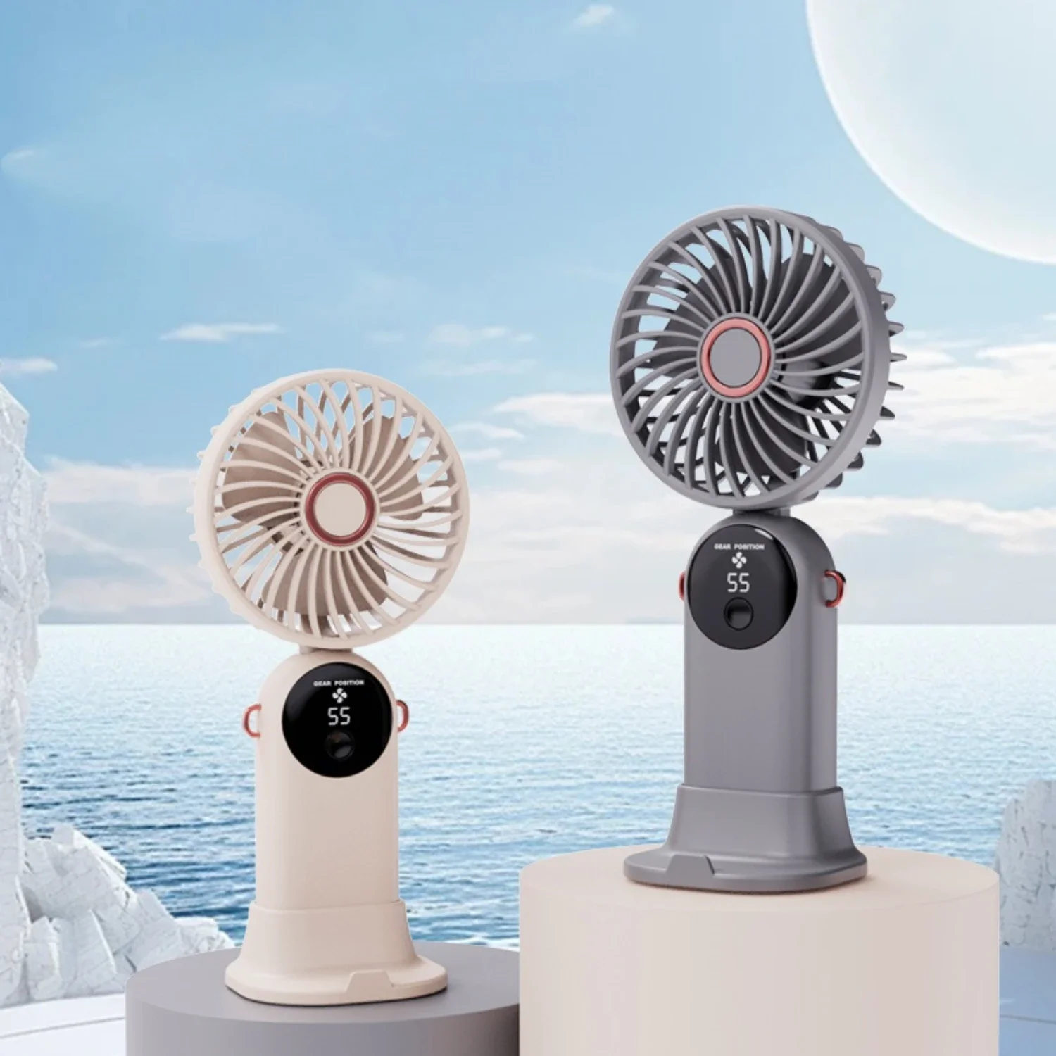 Idealny przenośny i wydajny wentylator osobisty zasilany bateryjnie dla artystów i techników w podróży - idealny do makijażu i rzęs