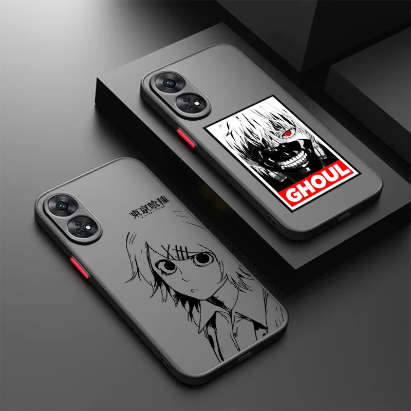 Anime Tokyo Ghoul For OPPO Reno 8T 8 7 6 5 Z F SE Pro Plus Lite TPU Shockproof Frosted Translucent Phone Case