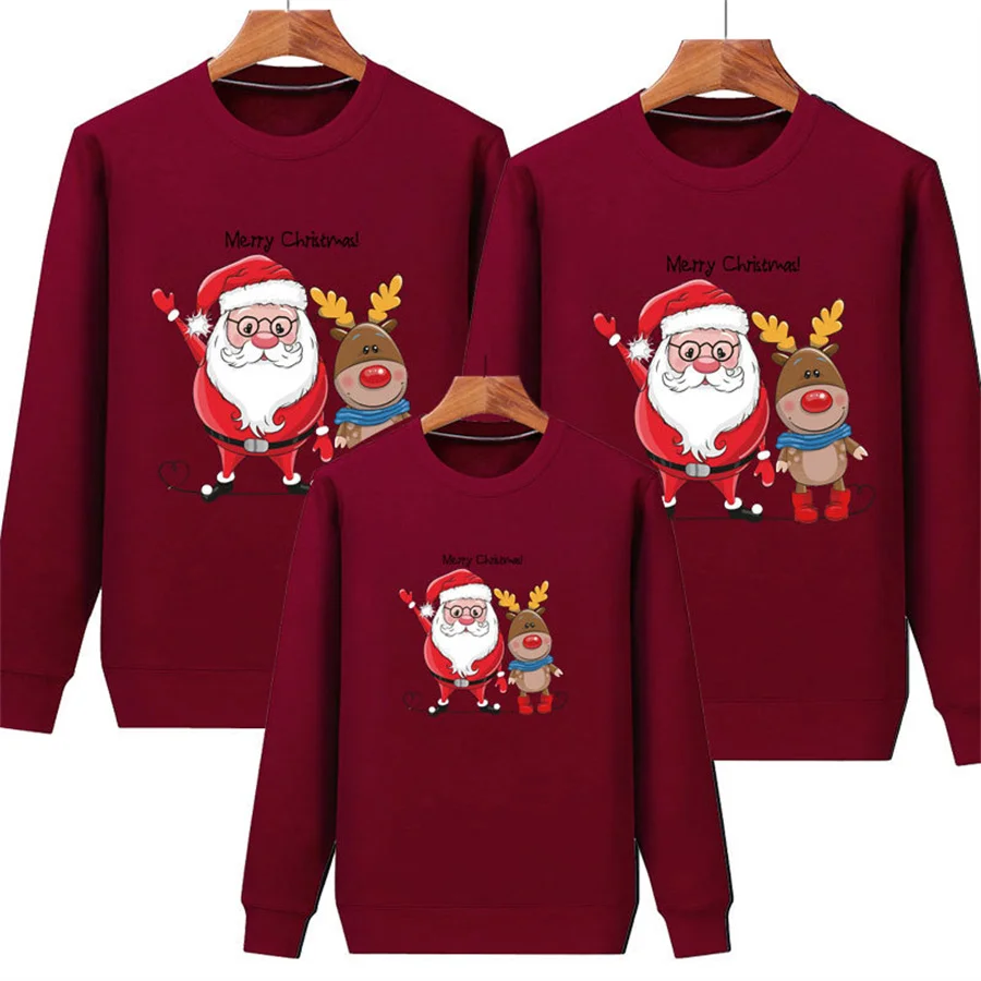 Christmas Jersey Family Set Santa Squad Sweatshirt Mother Father Daughter Son Matching Outfits Couple Sweater Infant Kid Jumper