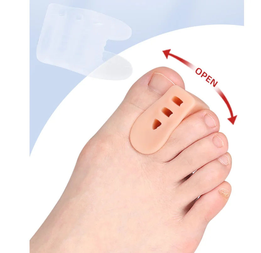1/10Pair Gel Toe Splitter Gel Toe Separator Corrector Straightener Soft Silicone Toe Protector Spacer Foot Care Tool