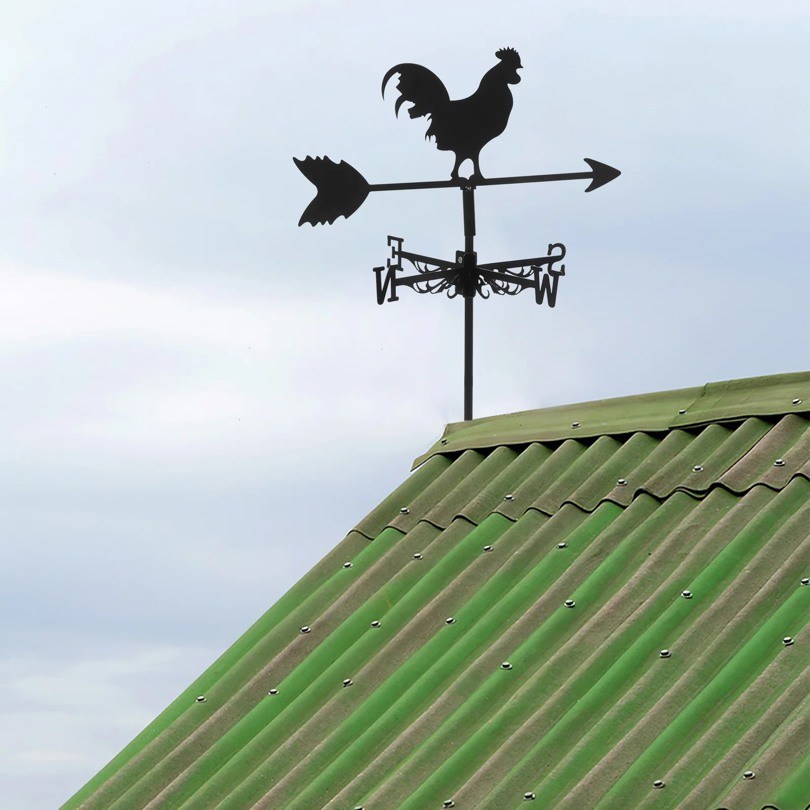 Rooster Weather Vane Vintage Weather Vane Wind Metal Direction Indicator for Outdoor Garden