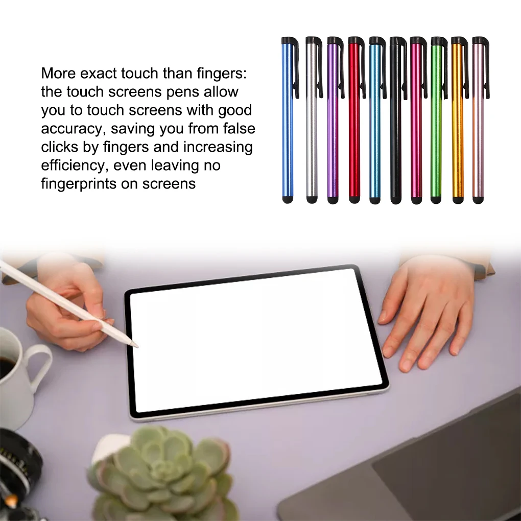 

10 Pieces Touch Screen Pen Mobile Phone Tablet Notebook Capacitive Pencil Portable Clip Pocket Book Drawing Accessories