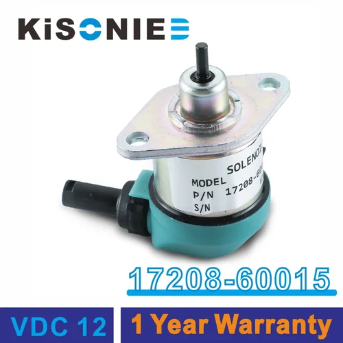 Solenoide de apagado de combustible, 17208-60015, 17208-60010, 17208-60012, 17208 60016-, para Kubota, solenoide de parada de motor, 12VDC, 17208-60017