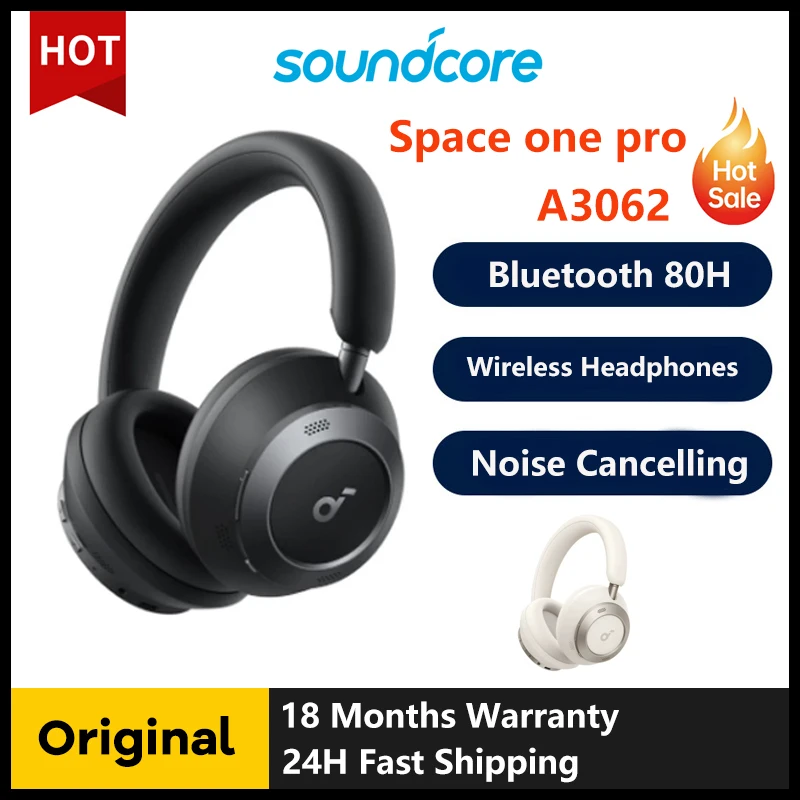 100% الأصلي Soundcore Space One Pro سماعات AANC سماعة بلوتوث 80H سماعة لاسلكية تعمل بالبلوتوث سماعات لاسلكية سماعات #1