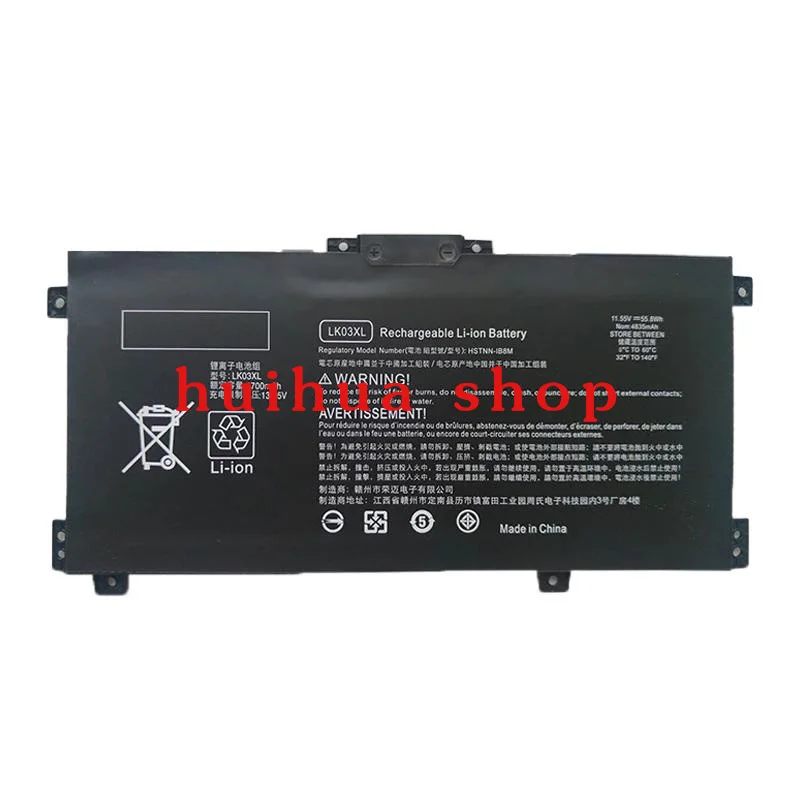 

New LK03XL Laptop Battery for HP Envy 15 X360 15-bp 15-cn TPN-W127 W128 W129 W132 HSTNN-LB7U HSTNN-UB7I HSTNN-IB8M LB8J