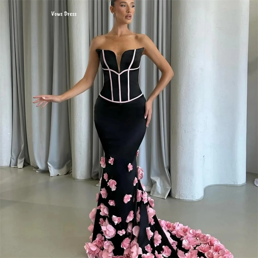 Vows Custom Made Elegant Evening Party Dresses for Women Luxury Prom Dress 2025 Off-shoulder V-neck Applique Ball Gowns Woman