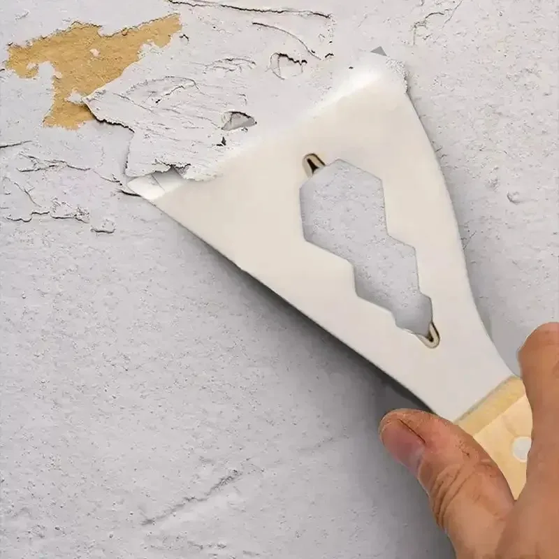Heavy Duty Stainless Steel Putty Knife Multifunctional Scraper Paint Cement Remover Spatula Wall Floor Renovation Cleaning Work