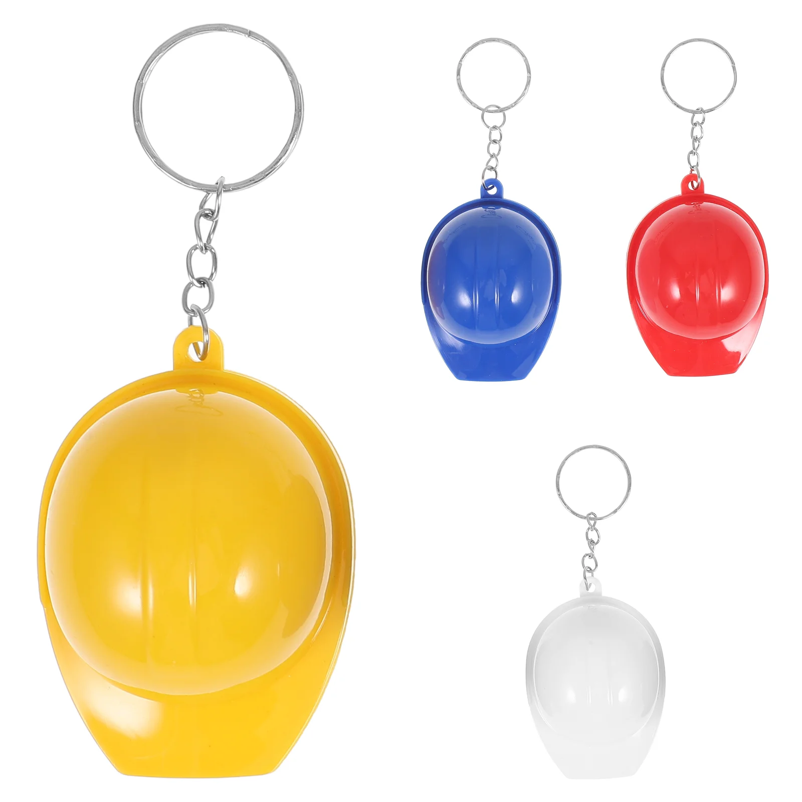 

4 Pcs Hard Hat Bottle Opener Keychain Keychains for Outdoor Bag Charm Plastic Miss Women