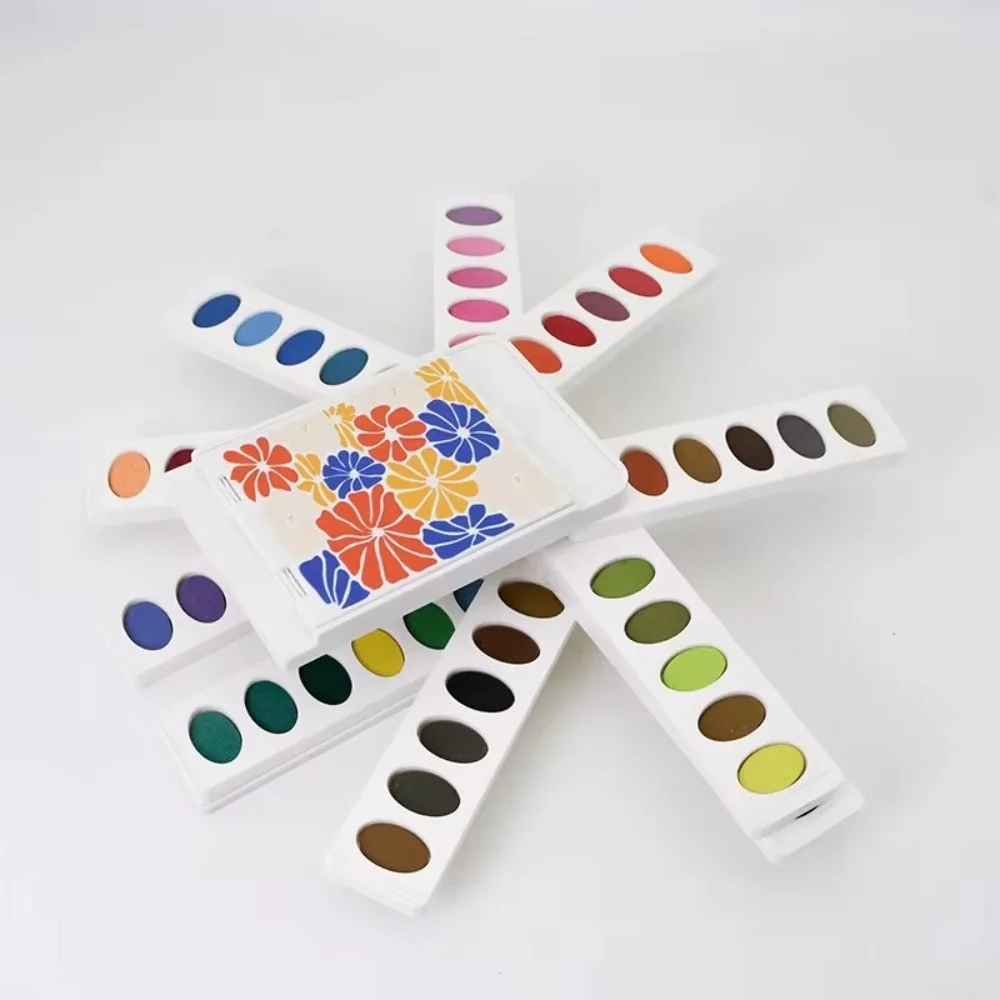 Plastic Watercolor Paint Box Portable Washable Multi-color Paint Box Expandable Eco-friendly Oil Painting Box