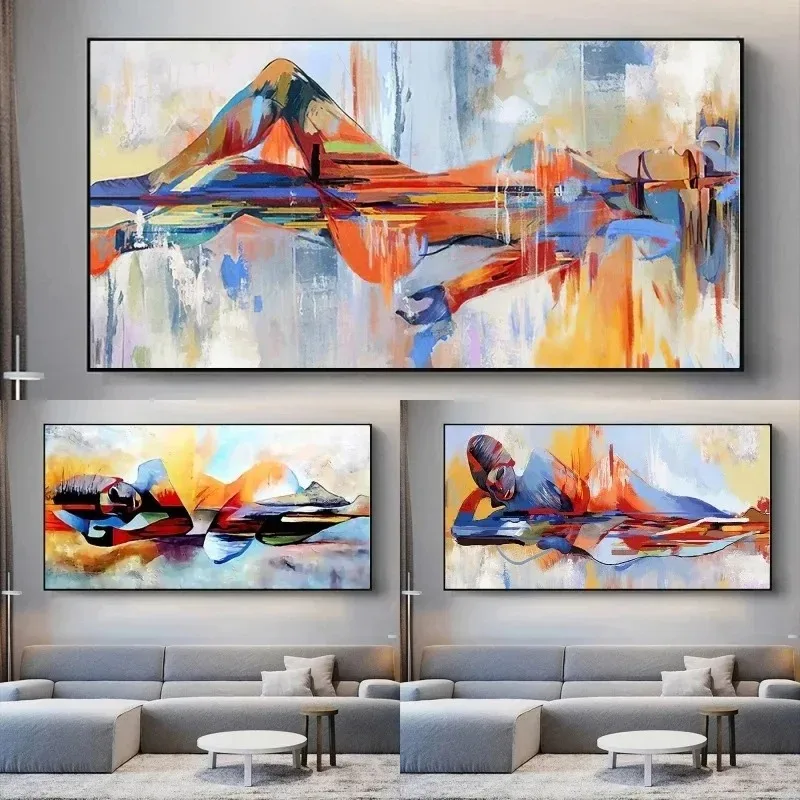 Women Canvas Painting Living Room Bedroom HD Poster Picture No Frame Modern Art Home Decoration Painting Abstract Color Painting