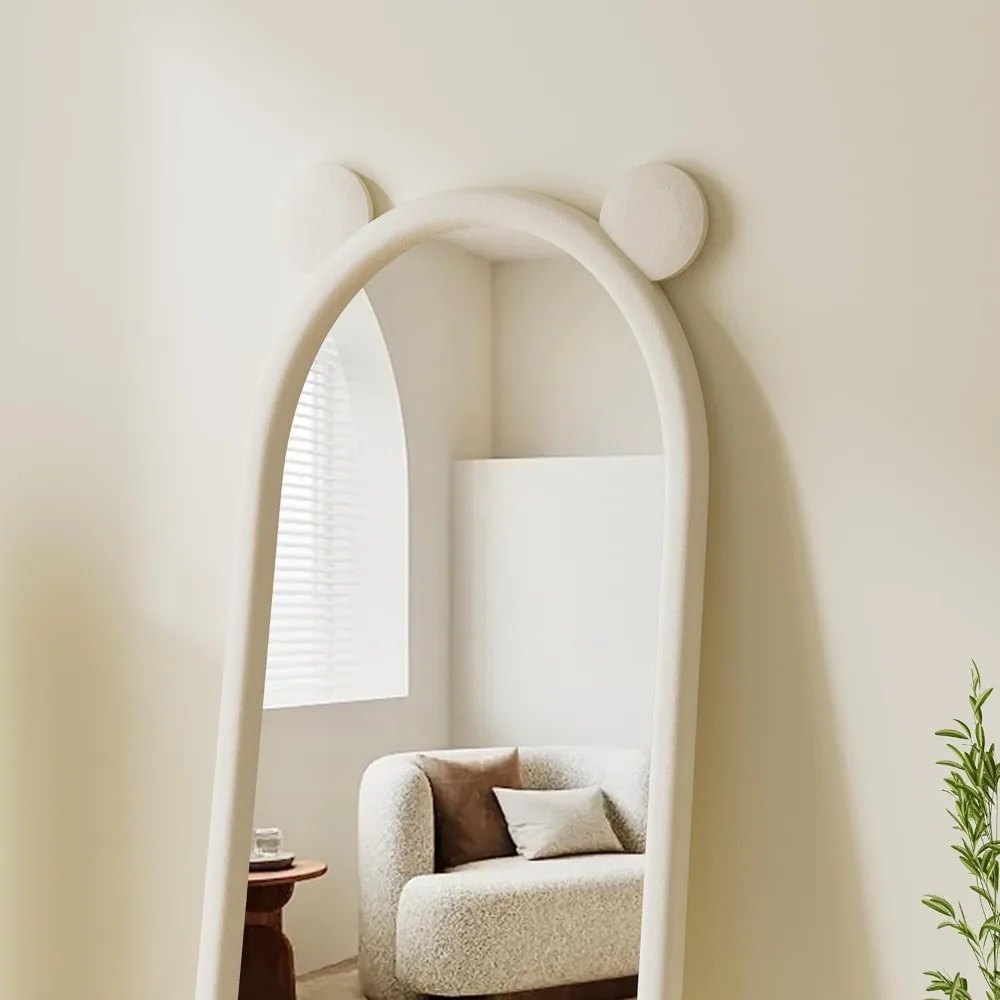 Large Freestanding Arched Floor Mirror, 63x24 Full-Length Wall Mirror for Hanging or Leaning, Stylish Home Decor