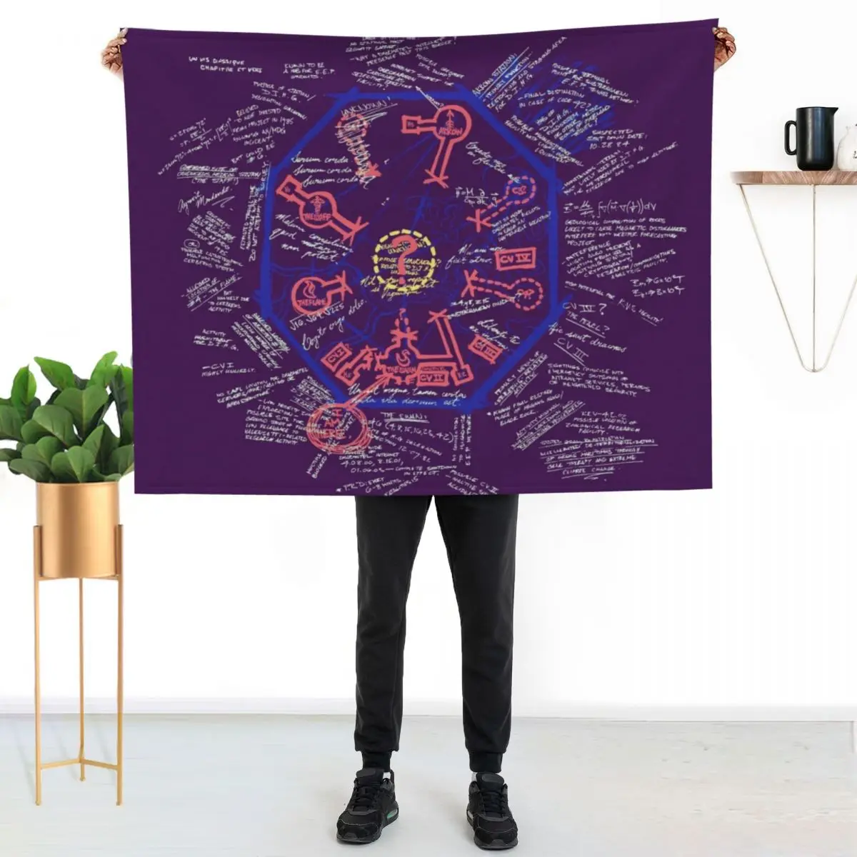 Swan Station Blast Door Map (LOST) Throw Blanket Lightweight Warm Blanket for Indoor Outdoor Use