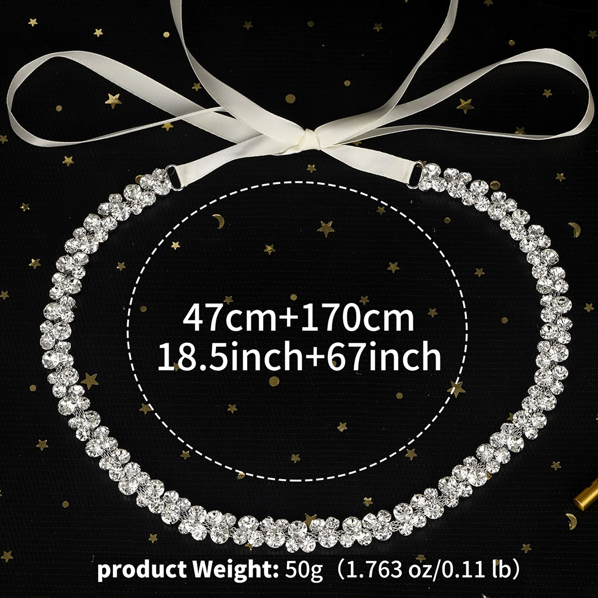 بسيطة الشظية كريستال السباغيتي حزام للنساء أزياء فستان العروس حزام الملحقات حساسة حجر الراين الخصر سلسلة وشاح #6