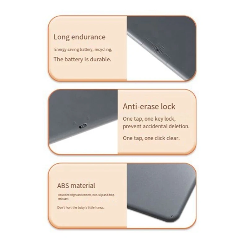 Prancheta monocromática para crianças, aprendizagem e caligrafia, Graffiti Board, 21 polegadas