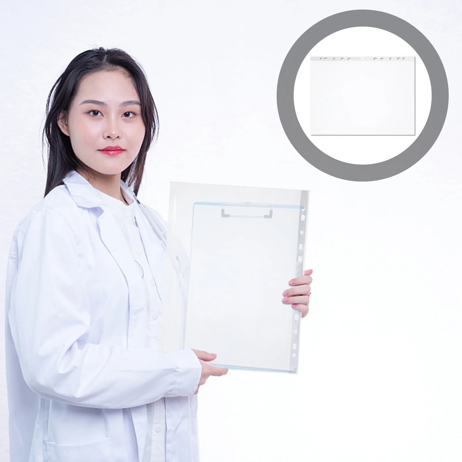 

100 шт., прозрачные защитные пленки для страниц, карманы для переплета, папки для файлов, органайзеры для деловых документов, многофункциональные