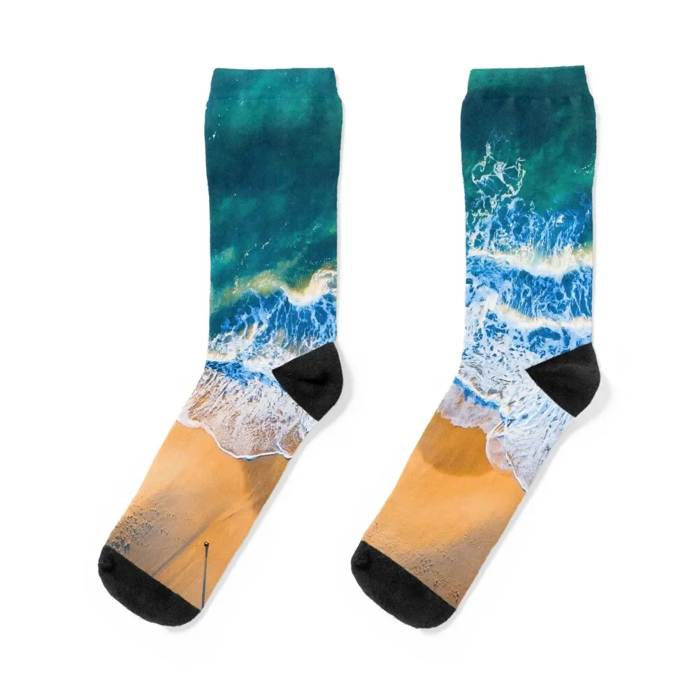 

Beach Serenity Socks soccer anti-slip floor gifts retro Socks Female Men's