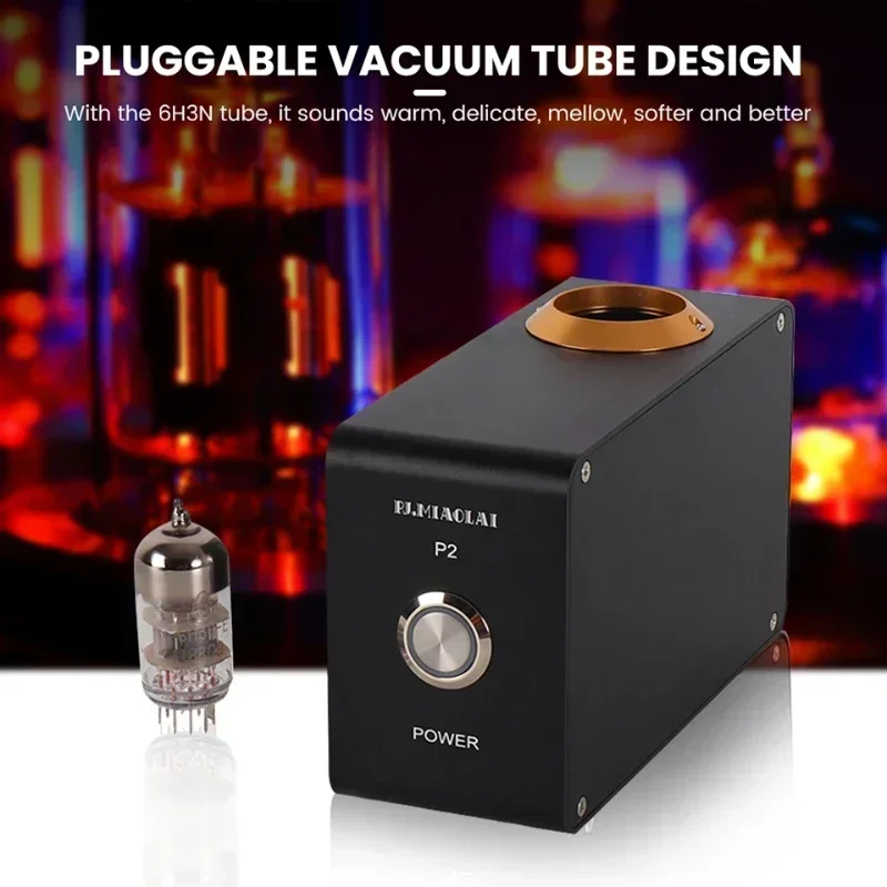 PJ.MIAOLAI P2 6H3N amplificador de tubo amplificador de fono de vinilo fonógrafo fonógrafo MM cantar poner amplificador de PHONO sistema de cine en casa