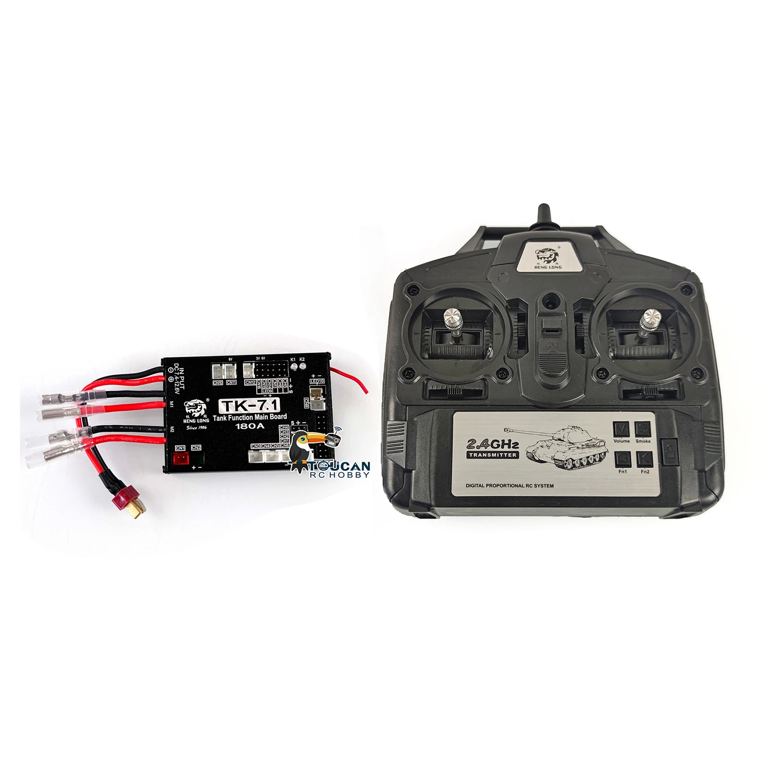 Heng Long 1/16 RC Tank 2.4Ghz 7.1 Generation Transmitter W/7.1 Main Board Bind Wire DIY THZH1244