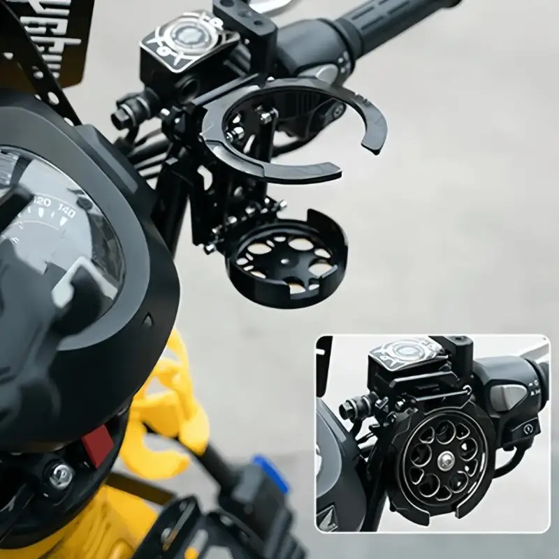 1/2Pcs Water Cup Bracket Holder Accessories Foldable Turntable Motorcycle Cup Holder For Handlebar Motorcycles Bottle Holder