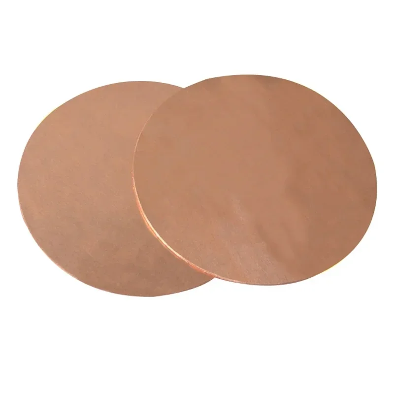 0.5-5mm thick 50mm Pure Round Copper Plate customize Electrode Sacrificial Anode Plating Sheet Customized CNC service