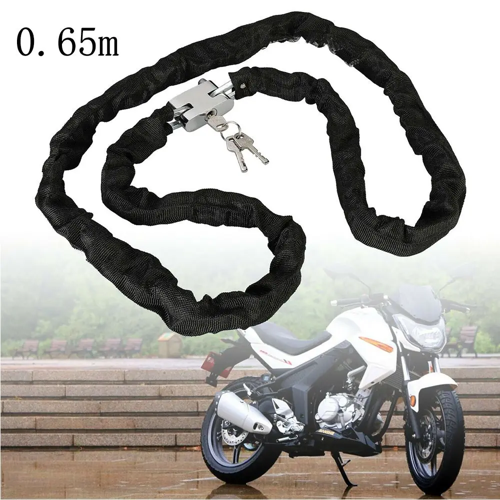 Strong Electric Bike Vehicle Protection Chain Lock Padlock Bicycle Scooter Anti-theft