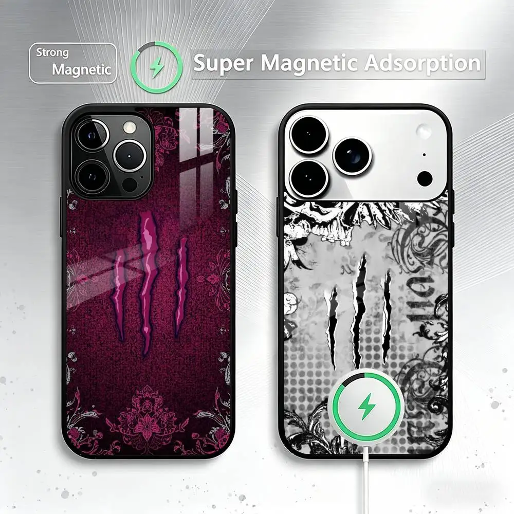 

M-MonsterES F-Fashion Design Phone Case For iPhone17,16,15,14,13,12,11 Plus,Pro Magnetic For Magsafe Wireless Charging
