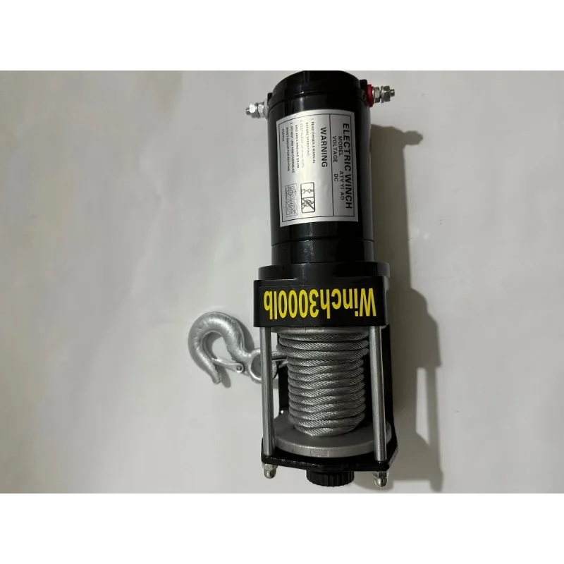 Electric Winch 3000lbs 12V 24V for Vehicle Self-rescue Crane Wireless Remote Control