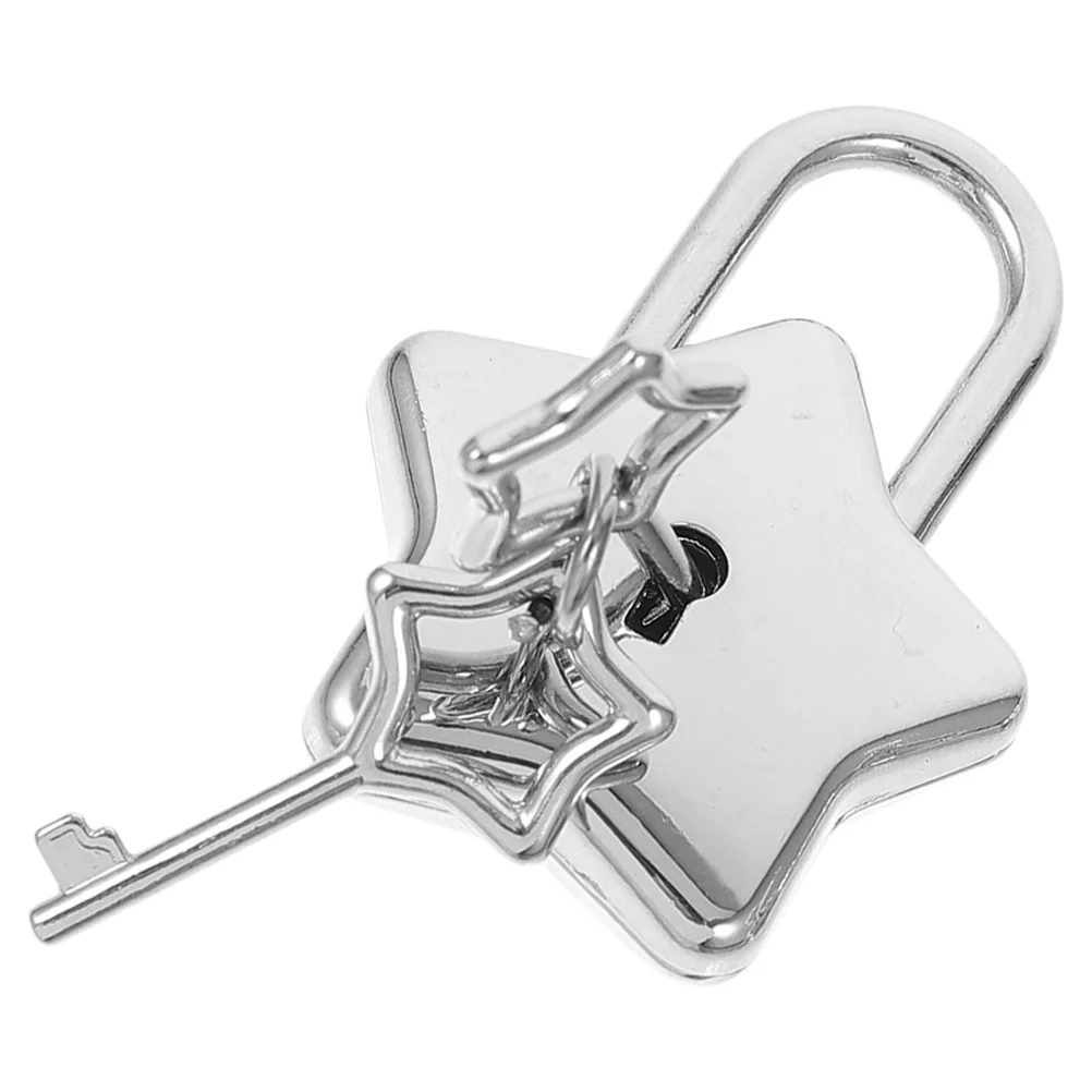 Laptop Padlock DIY Star Shape Small Notebook Cute Padlocks with Keys Alloy Travel