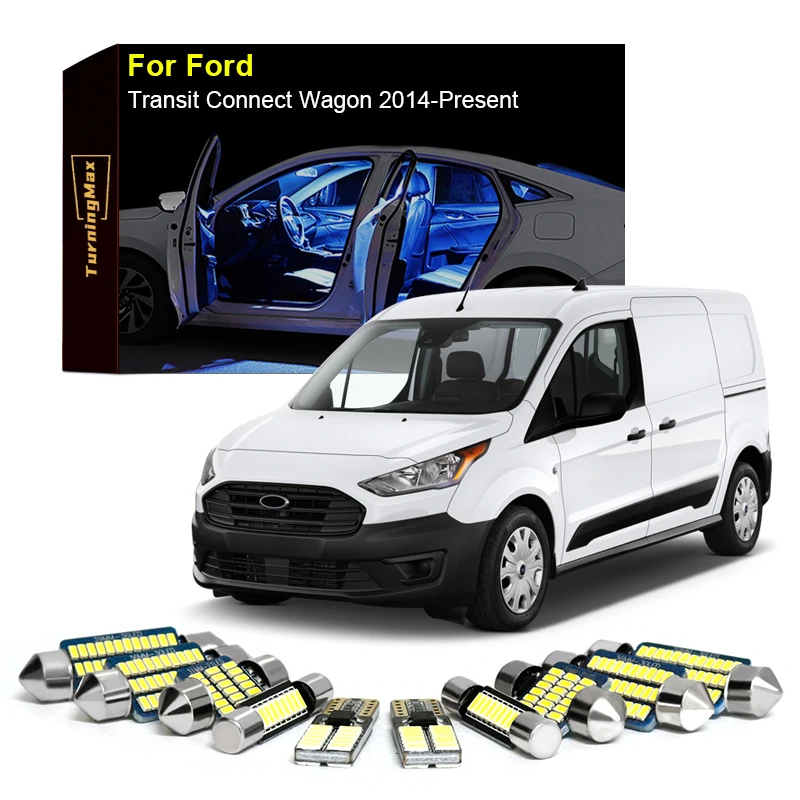 

Canbus Interior Lighting LED Bulbs Kit Package For Ford Transit Connect Wagon 2014-Now Trunk Lights Indoor Lamps Car Accessories