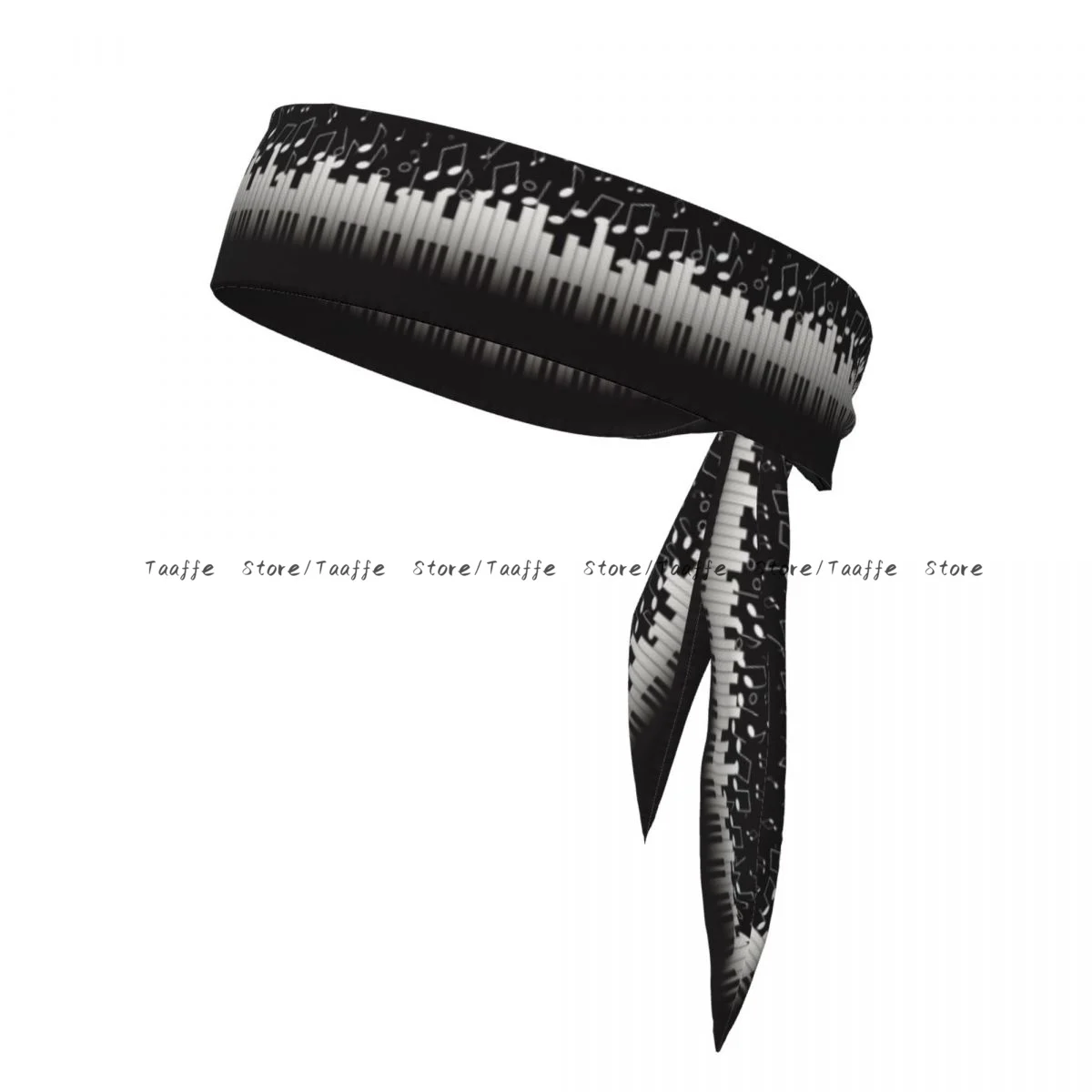 

Piano And Music Notes Symbol Bandanas Hairband Head Tie Sports Headband for Running Tennis Karate Athletics Brief Style