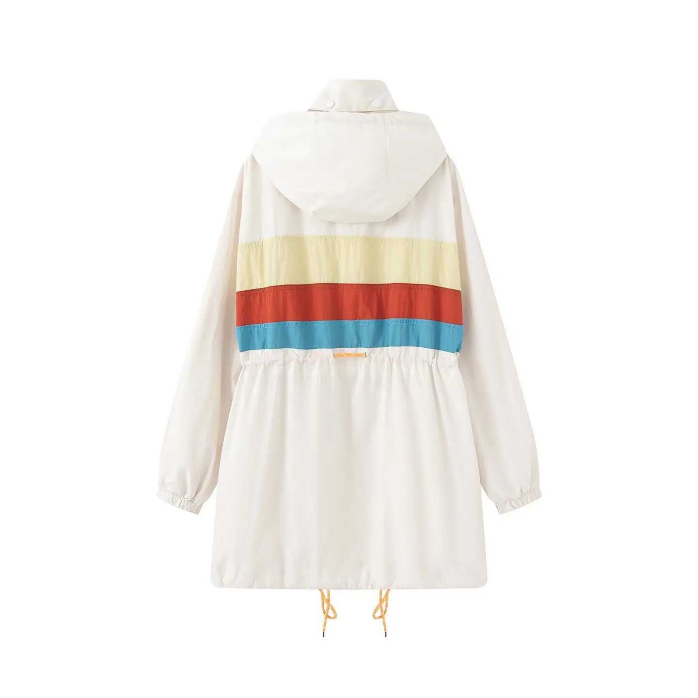 2026 Spring Autumn Women's Elegant Hooded Patchwork Jackets Lady Vintage Chic Street Loose Button Sport Coats Outerwear Tops