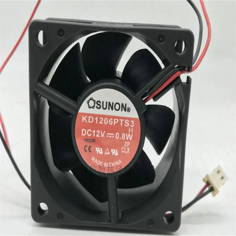 

Original SUNON 6025 KD1206PTS3 DC12V 0.8W 60*25MM two-wire cooling fan