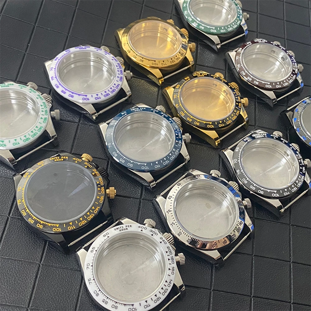 39mm Stainless Steel Case Sapphire Glass/ Julibee Bracelet for VK63 Movement, Full Sand Strap for VK63 Movement