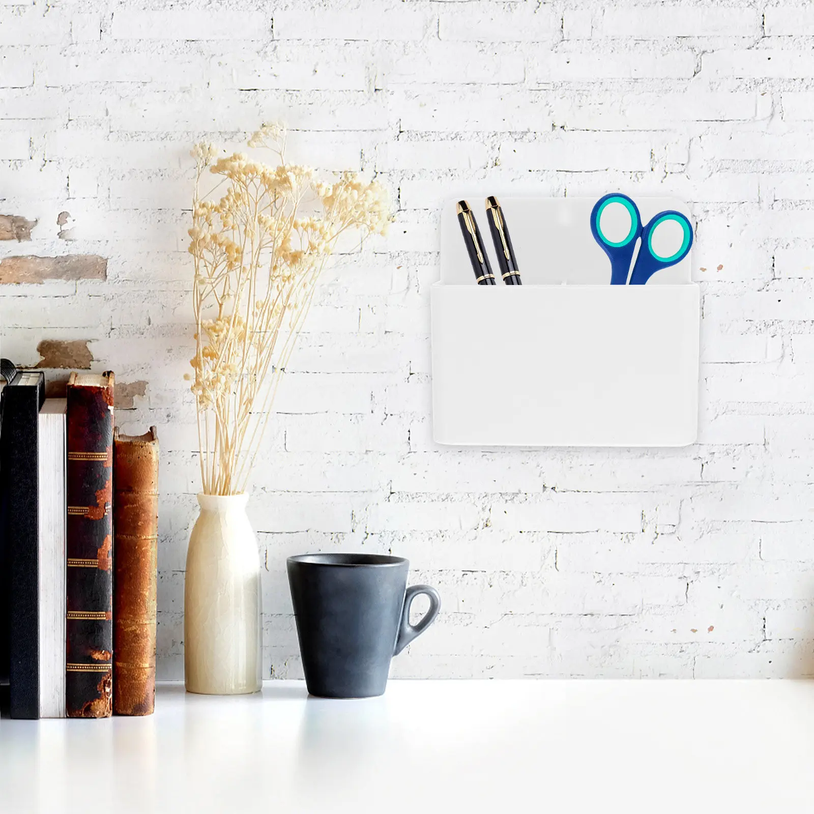 

Magnetic Pen Holder Multi-Function Stationery Box for Whiteboard Desktop Organizer Storage Case Chalk Pencil Cup Hanging