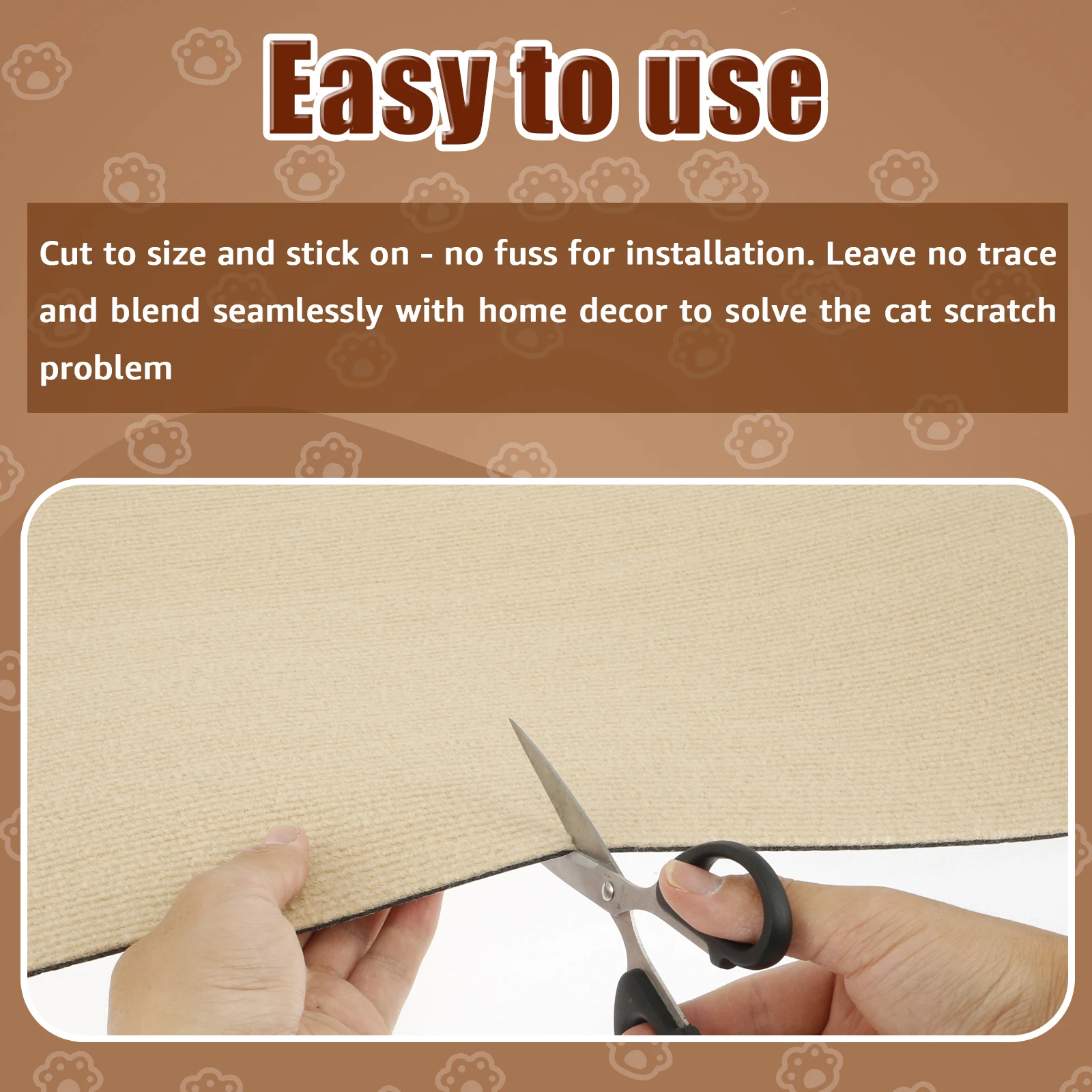 Cat Scratch Mat Cat Furniture Protectors 40x200cm/30x200cm Trimmable Self-Adhesive Carpet Mat Couch Corner Indoor Wall Protector