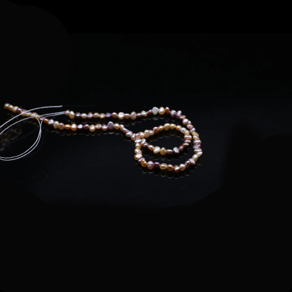 1string Natural Freshwater Pearl Candy Colored Mini Baroque Beads Charms for DIY Women Men Necklace Jewelry Making Accessories