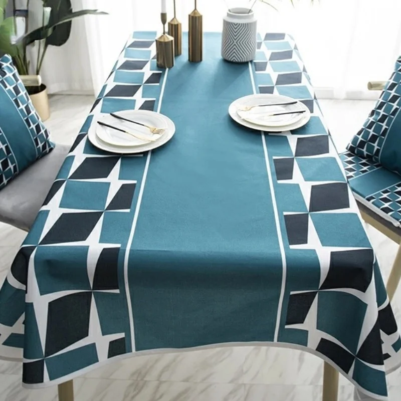 Halo Dyed Pattern Tablecloth Rectangular Tablecloth Dining Table Nordic Dining Table Set Wedding Decoration Picnic Blanket