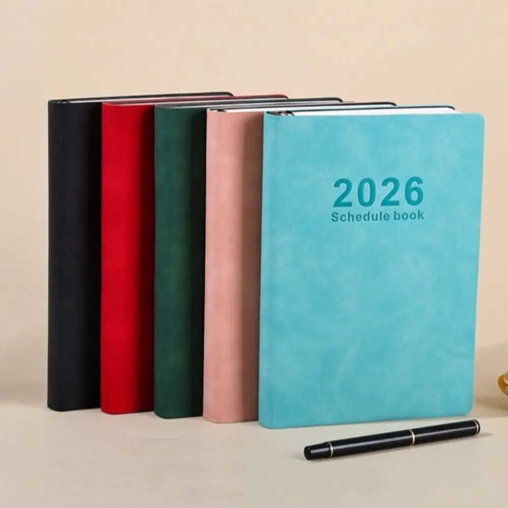 English 2026 Schedule Planner Notepad 12 Months Bookmark 365 Days Efficiency Notebook Thick Paper Portable