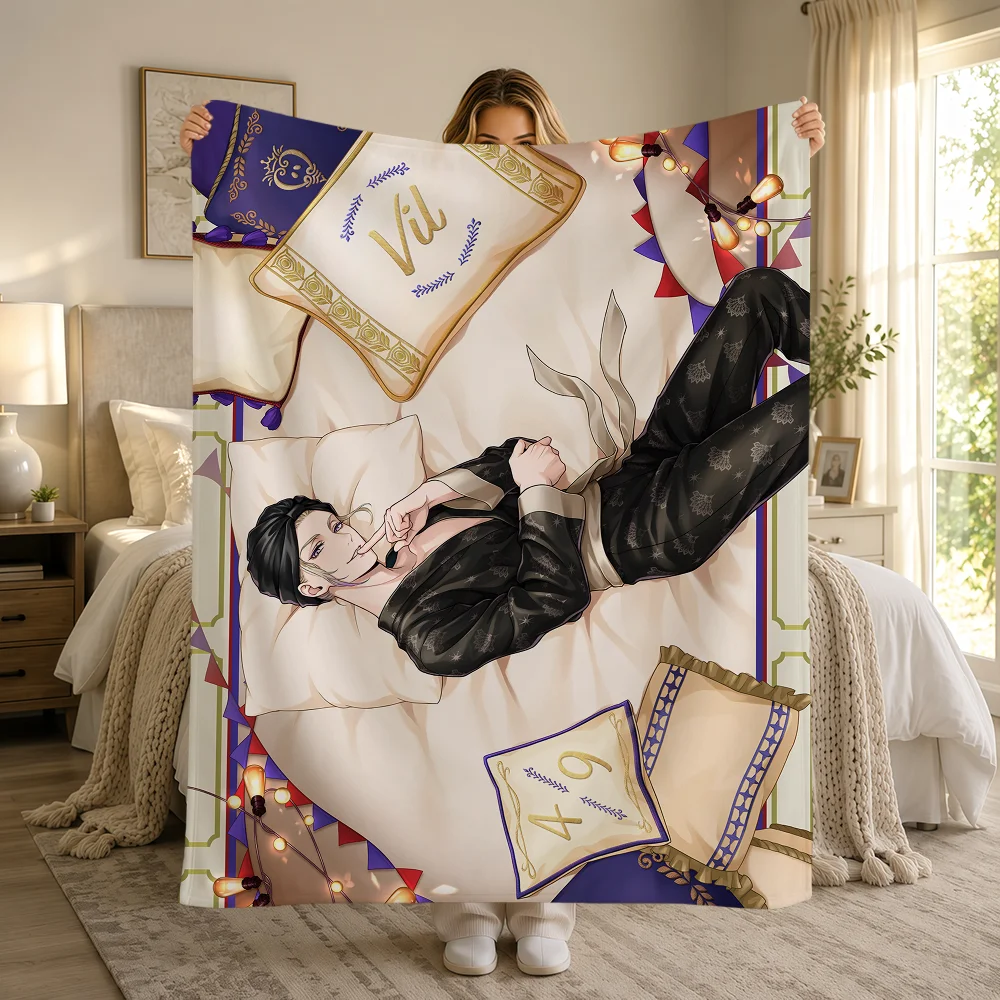 Card SSR T-Twisted Wonderland Ace Azul Cater Idia Warme Weiche Plüschdecke Sofa Wohnzimmer Nickerchen Zuhause Schlafzimmer Geschenk Flanell Hogar – Detail 26